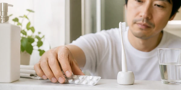 AGA治療薬を毎日の習慣として管理する日本人男性